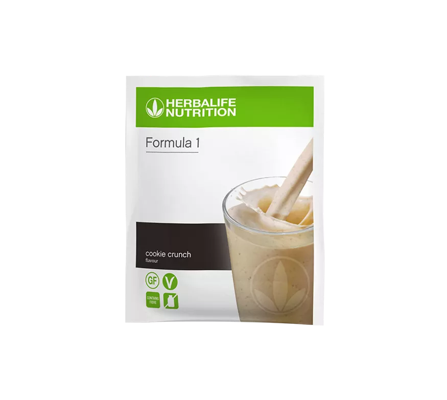 Herbalife Formula 1 Nutritional Shake Mix Sachets Cookie Crunch Pack of 7 sachets